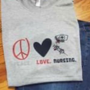 Peace love nursing tee
